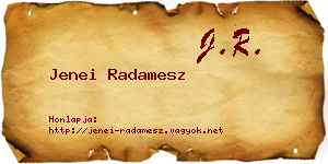 Jenei Radamesz névjegykártya